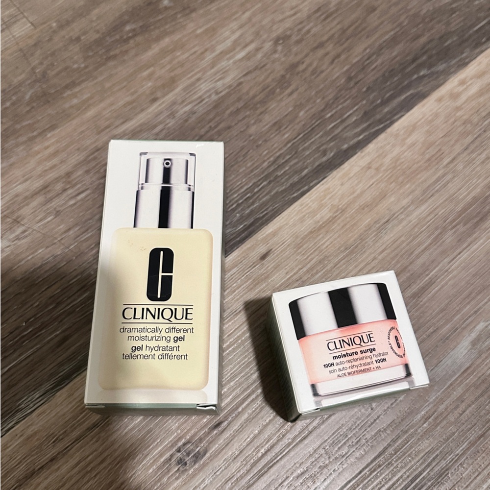 Clinique Skincare Duo with Yellow Gel and Pink Cream